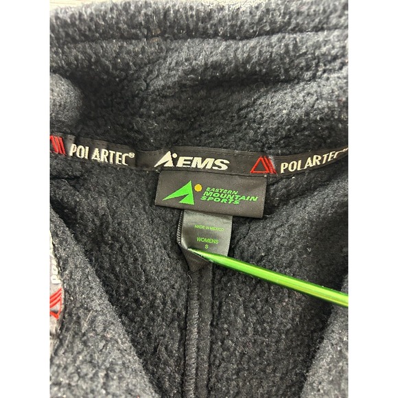 EMS EASTERN MOUNTAIN SPORTS WOMEN'S ZIP FLEECE JACKET SIZE SMALL BLACK THERMAL - Picture 7 of 8